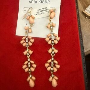 Adia Kibur Pink and Gold Dangle Earrings